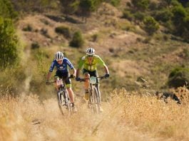 Prueba de MTB en Brihuega el 6 de agosto de 2023.