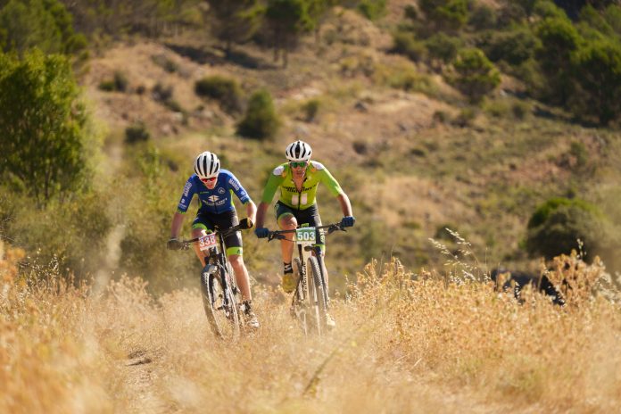 Prueba de MTB en Brihuega el 6 de agosto de 2023.