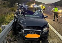 Accidente de tráfico en la A-2 el 30 de septiembre de 2023.