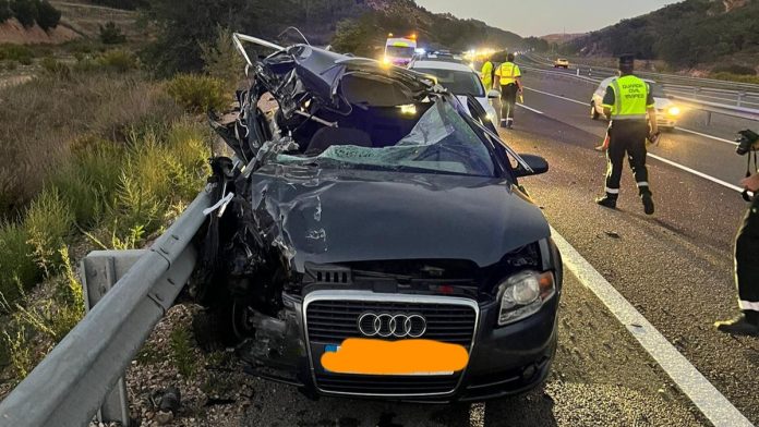 Accidente de tráfico en la A-2 el 30 de septiembre de 2023.