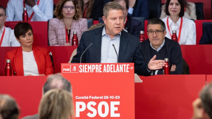 emilianogarcia-page-comitefederalpsoe-28102023--002 Emiliano García-Page, durante su intervención ante el Comité Federal del PSOE el 28 de octubre de 2023.