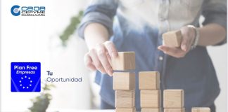 Cartel del Plan Free Empresas de CEOE-Cepyme Guadalajara.