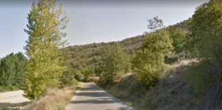 La GU-908 enlaza Fuentes de la Alcarria y Valdesaz.