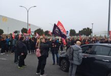 Primera jornada de huelga en la Logística de Guadalajara.