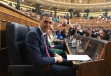 Pedro Sánchez, en la sesión de investidura. (Foto: EP)