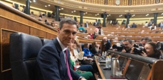 Pedro Sánchez, en la sesión de investidura. (Foto: EP)