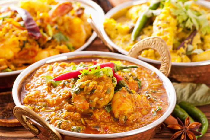 Ejemplos de comida hindú.