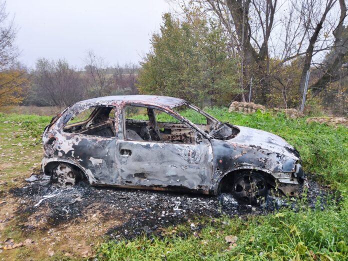 Estado en que ha aparecido un vehículo este 10 de diciembre de 2023 en Guadalajara. (Foto: Cedida a La Crónic@)