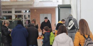 Reparto del cotillón de las preuvas de Cabanillas el 31 de diciembre de 2023.