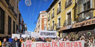 Manifestación de este domingo en Guadalajara. (Foto: EP)