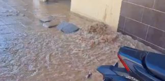Espectacular fuga de agua en Cabanillas