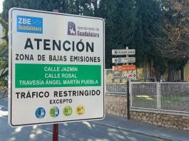 Una de las futuras señales que alertan de la Zona de Bajas Emisiones de Guadalajara. (Foto: La Crónic@)