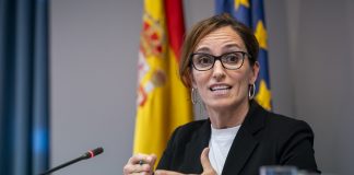 Mónica García, en una comparecencia como ministra de Sanidad en diciembre de 2023. (Foto: EP)