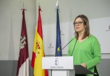 El Trasvase Tajo-Segura enfrenta al Gobierno de Page con muchos Esther Padilla, consejera portavoz del Gobierno de Castilla-La Mancha, en rueda de prensa.