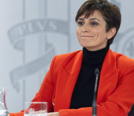 Isabel Rodríguez, en su etapa de portavoz del Gobierno.