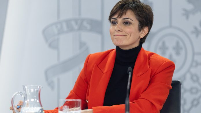 Isabel Rodríguez, en su etapa de portavoz del Gobierno.