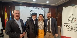 Ambiente distendido tras la presentación de los actos del IX Centenario de Sigüenza, tras su reconquista en 1124. (Foto: La Crónic@)