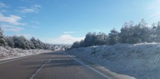 La nieve no afectaba a la circulación en el norte de la provincia de Guadalajara el 11 de enero de 2024, como acredita esta imagen, remitida por un lector de La Crónic@.