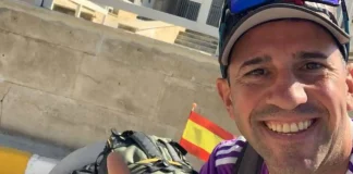 Santiago Sánchez Cogedor, durante su frustrado periplo.