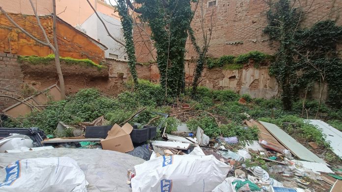 Solar pendiente de edificar en el centro de Guadalajara, en imagen del 14 de febrero de 2024. (Foto: La Crónic@)