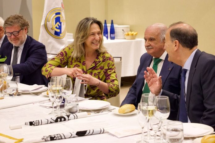 70-aniversario-pena-madridista-guadalajara-002 Guarinos, en el 70º aniversario de la Peña Madridista de Guadalajara, el 22 de marzo de 2024.