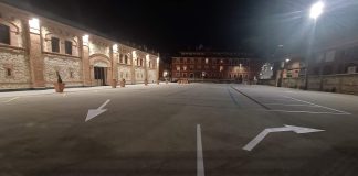 La campa del Mercado de Abastos quedaba pintada para su nuevo uso el 12 de marzo de 2024. (Foto: La Crónic@)