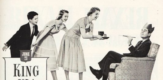 Antigua publicidad de Estados Unidos, con estereotipos muy alejados de los actuales para las rela