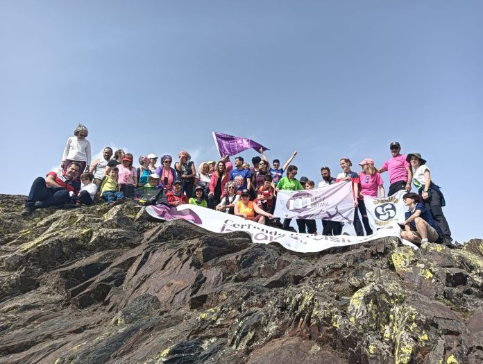 Primera subida al Ocejón por la igualdad, el 23 de marzo de 2024,