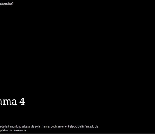 Pantalla en negro: eso es lo único que puede verse del programa de Masterchef rodado en Guadalajara. El pantallazo está tomado de la plataforma RTVE Play.