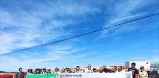 Fotografía de la marcha de Almoguera, aportada por Ecologistas en Acción.