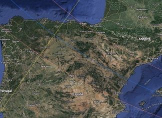Las búsquedas sobre el eclipse se desbordan y generan un pujante «comercio solar» Recorrido de la sombra del eclipse total sobre España en 2026.