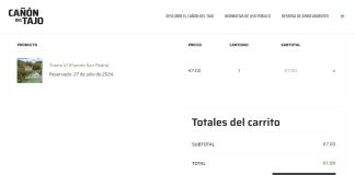 Ejemplo de reserva de aparcamiento en el Alto Tajo. (Foto: La Crónic@)