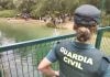 Muere un camionero en las aguas del Tajo en Taravilla Agente de la Guardia Civil en la Fiesta Ganchera de Taravilla, el 31 de agosto de 2024.