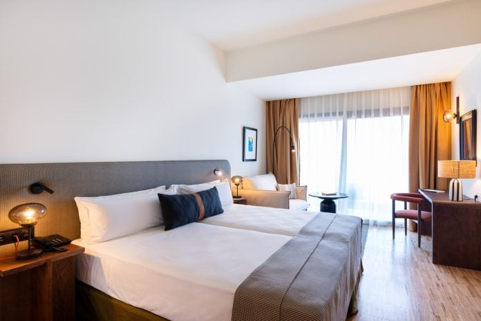 Una de las habitaciones del parador de Molina de Aragón.