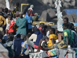 Inmigrantes en una patera.