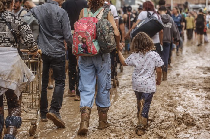 Paiporta, en los primeros días tras la riada de 2024.