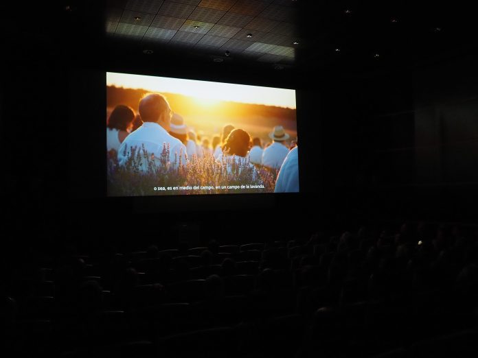 El documental sobre la lavanda, durante su presentación en Madrid.