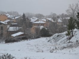 Arroyo de Fraguas bajo la nieve hace ahora un año.