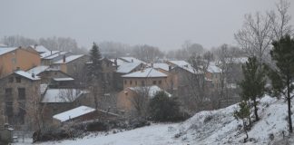 Arroyo de Fraguas bajo la nieve hace ahora un año.