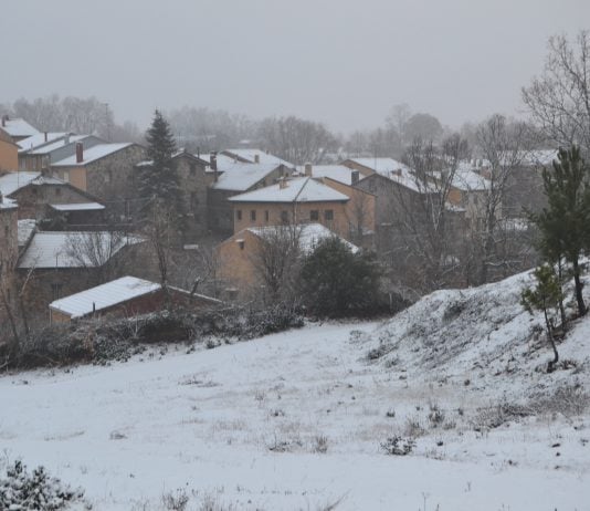 Arroyo de Fraguas bajo la nieve hace ahora un año.