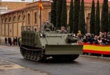 Vehículo del Ejército en Guadalajara.