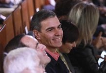 Suspendido el acto de Pedro Sánchez en Castilla-La Mancha Pedro Sánchez en Toledo, el 18 de enero de 2025, al lado de Bono y Barreda y junto a Isabel Rodríguez y Milagros Tolón. (Foto: Juanma Jiménez / EP)