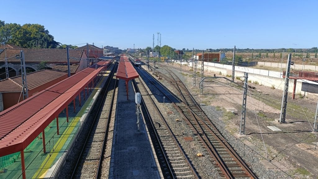 Disposición de la vías en la estación de Guadalajara a comienzos de 2025. (Foto: La Crónic@)