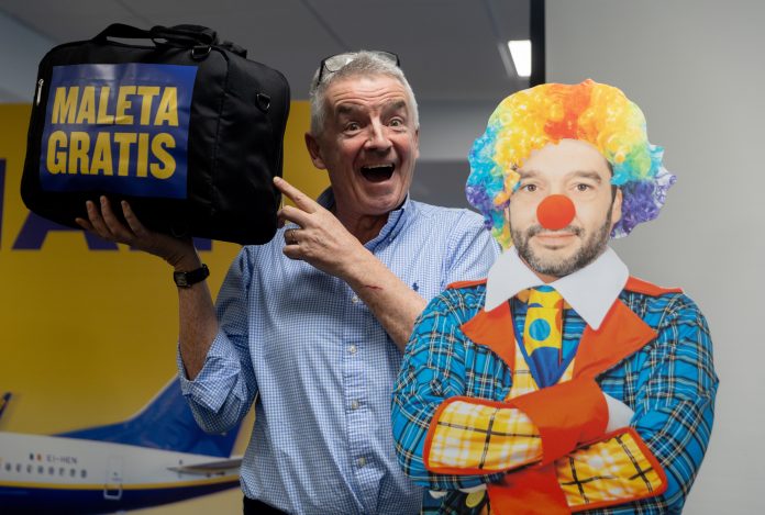 El consejero delegado de Ryanair, Michael O'Leary, en plena 