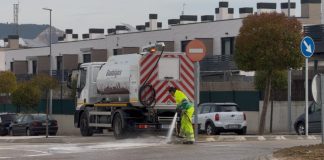 Operaciones de limpieza en el Remate de las Cañas de Guadalajara, en febrero de 2025.