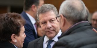 García-Page en Escariche, durante una reciente visita.