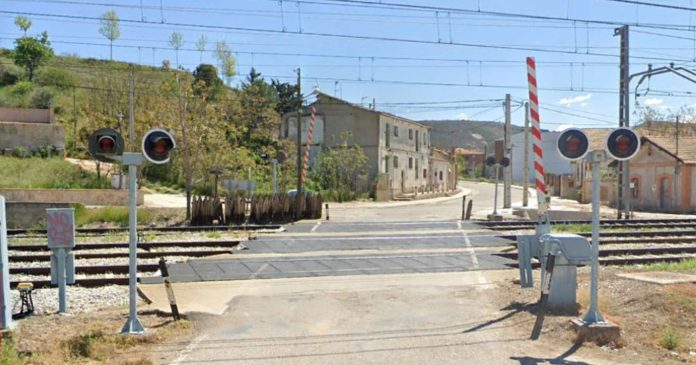 Paso a nivel en la provincia de Guadalajara.