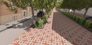 Esta es la propuesta de nuevo pavimento para el Paseo de las Cruces que se está manejando en el Ayuntamiento de Guadalajara, con un diseño que aún no es definitivo.