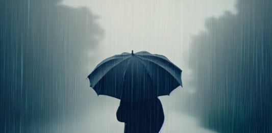 Lluvia en abundancia, en una imagen generada por inteligencia artificial para La Crónic@.