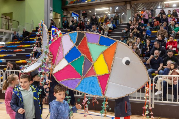 La sardina de uno de los colegios participantes. Este año, todas fueron 